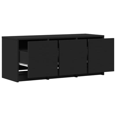 TV-taso LED-valoilla musta 97x34x40 cm tekninen puu