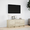 TV-taso LED-valoilla Sonoma-tammi 97x34x40 cm tekninen puu