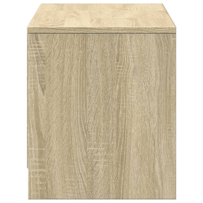 TV-taso LED-valoilla Sonoma-tammi 97x34x40 cm tekninen puu