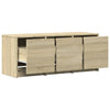 TV-taso LED-valoilla Sonoma-tammi 97x34x40 cm tekninen puu