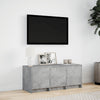 TV-taso LED-valoilla betoninharmaa 97x34x40 cm tekninen puu