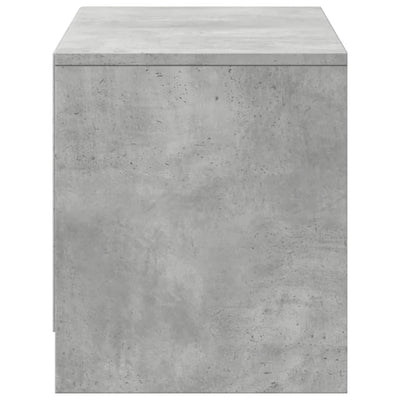 TV-taso LED-valoilla betoninharmaa 97x34x40 cm tekninen puu