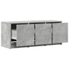 TV-taso LED-valoilla betoninharmaa 97x34x40 cm tekninen puu