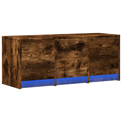 TV-taso LED-valoilla savutammi 97x34x40 cm tekninen puu