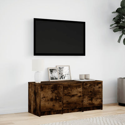 TV-taso LED-valoilla savutammi 97x34x40 cm tekninen puu