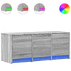 TV-taso LED-valoilla harmaa Sonoma 97x34x40 cm tekninen puu