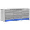 TV-taso LED-valoilla harmaa Sonoma 97x34x40 cm tekninen puu