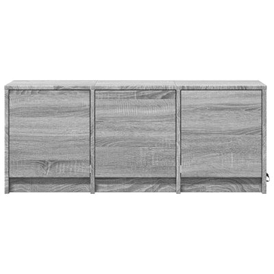 TV-taso LED-valoilla harmaa Sonoma 97x34x40 cm tekninen puu