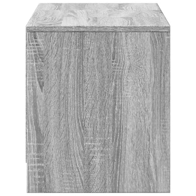 TV-taso LED-valoilla harmaa Sonoma 97x34x40 cm tekninen puu
