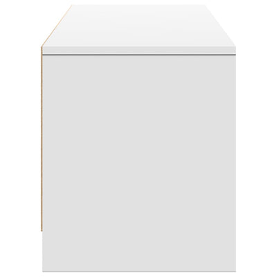 TV-taso LED-valoilla valkoinen 165x34x40 cm tekninen puu