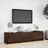 TV-taso LED-valoilla ruskea tammi 165x34x40 cm tekninen puu