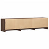TV-taso LED-valoilla ruskea tammi 165x34x40 cm tekninen puu