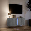 TV-seinäkaappi LED-valoilla harmaa Sonoma 80x31x35 cm