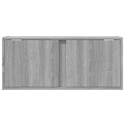 TV-seinäkaappi LED-valoilla harmaa Sonoma 80x31x35 cm