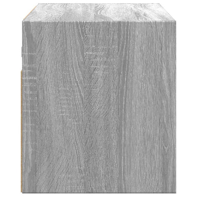 TV-seinäkaappi LED-valoilla harmaa Sonoma 80x31x35 cm
