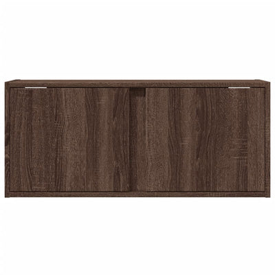 Ruskea tammi tv-seinäkaappi Diora 80x31x35cm (led-valoilla)