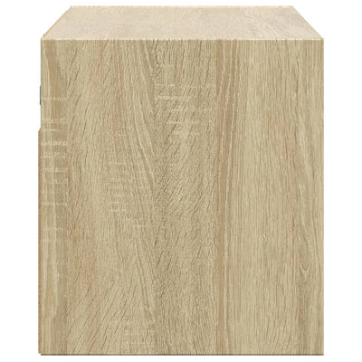 TV-seinäkaappi LED-valoilla Sonoma-tammi 100x31x35 cm