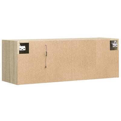 TV-seinäkaappi LED-valoilla Sonoma-tammi 100x31x35 cm