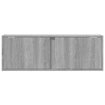 TV-seinäkaappi LED-valoilla harmaa Sonoma 100x31x35 cm