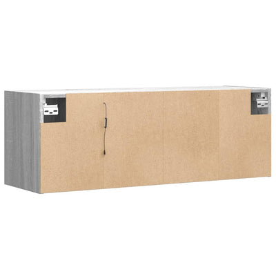 TV-seinäkaappi LED-valoilla harmaa Sonoma 100x31x35 cm