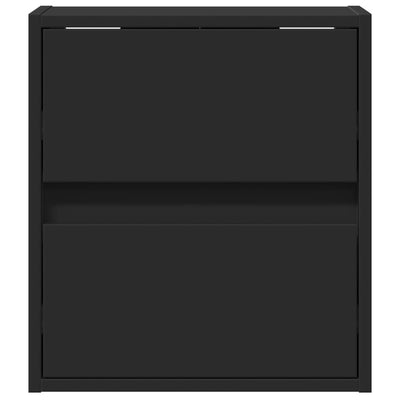 Musta tv-seinäkaapit led-valoilla Awwad 41x31x45cm (2 kpl)