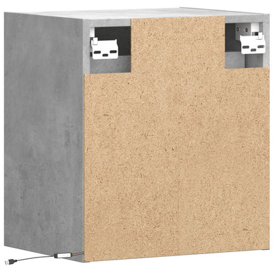 Betoninharmaa tv-seinäkaappi Awwad 41x31x45cm (led-valoilla)