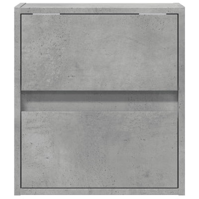 TV-seinäkaapit LED-valoilla 2 kpl betoninharmaa 41x31x45 cm