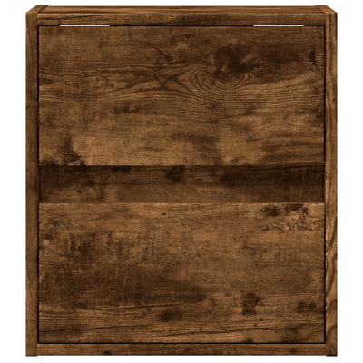 TV-seinäkaapit LED-valoilla 2 kpl savutammi 41x31x45 cm
