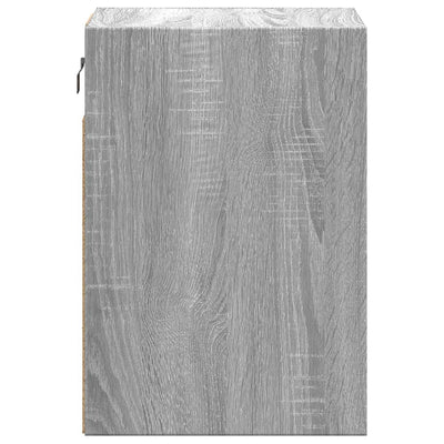 Harmaa tv-seinäkaappi Awwad 41x31x45cm (led-valoilla sonoma)