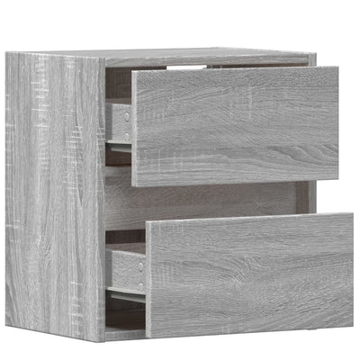 TV-seinäkaappi LED-valoilla harmaa Sonoma 41x31x45 cm