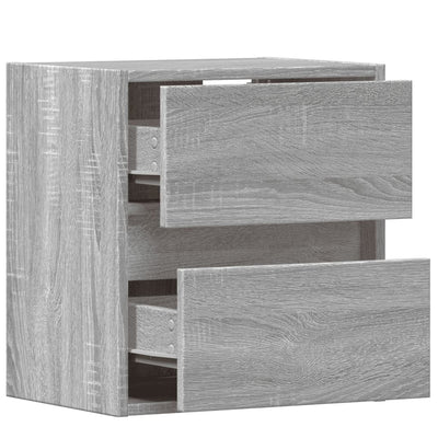 TV-seinäkaapit LED-valoilla 2 kpl harmaa Sonoma 41x31x45 cm