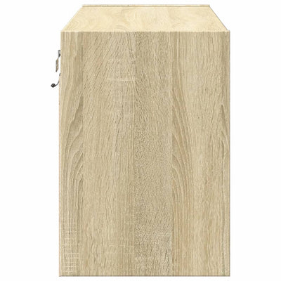 Sonoma-tammi tv-seinäkaappi Awwad 80x31x45cm (led-valoilla)