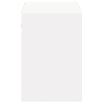 TV-seinäkaappi LED-valoilla valkoinen 100x31x45 cm