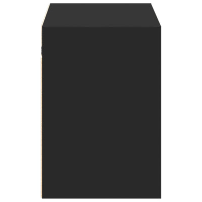 TV-seinäkaappi LED-valoilla musta 100x31x45 cm