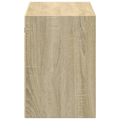 Sonoma-tammi tv-seinäkaappi Awwad 100x31x45cm (led-valoilla)