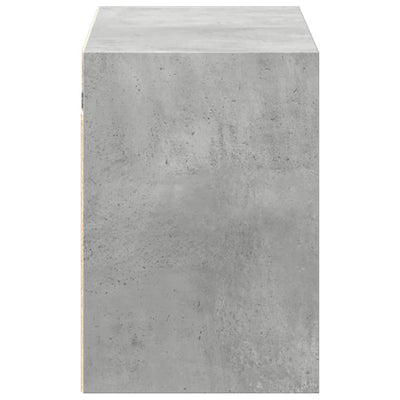 TV-seinäkaappi LED-valoilla betoninharmaa 100x31x45 cm
