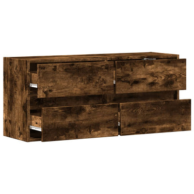 Savutammi tv-seinäkaappi Awwad 100x31x45cm (led-valoilla)