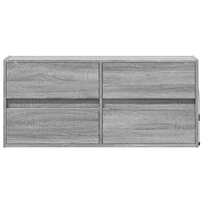 TV-seinäkaappi LED-valoilla harmaa Sonoma 100x31x45 cm
