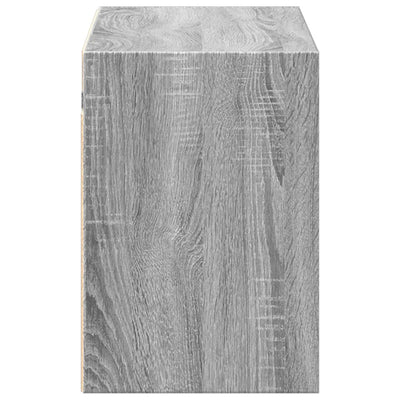 Harmaa tv-seinäkaappi Awwad 100x31x45cm (led-valoilla sonoma)