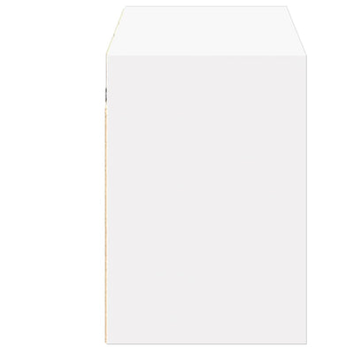 TV-seinäkaappi LED-valoilla valkoinen 130x31x45 cm