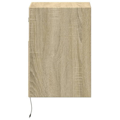TV-seinäkaappi LED-valoilla Sonoma-tammi 41x31x45 cm