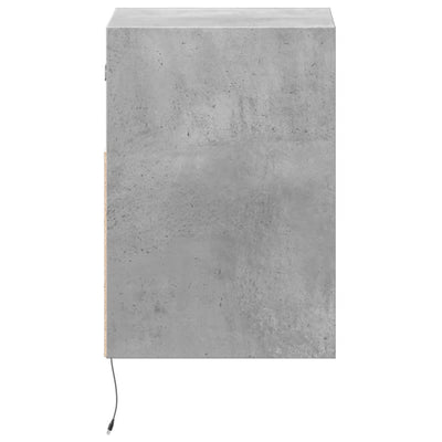 TV-seinäkaappi LED-valoilla betoninharmaa 41x31x45 cm