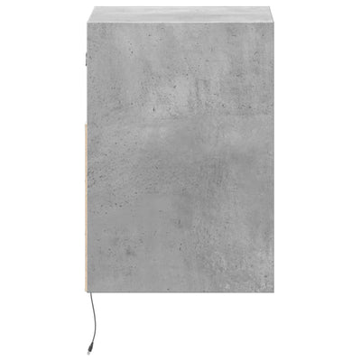 TV-seinäkaapit LED-valoilla 2 kpl betoninharmaa 41x31x45 cm