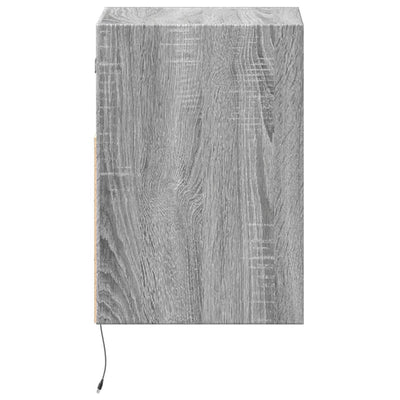 TV-seinäkaappi LED-valoilla harmaa Sonoma 41x31x45 cm