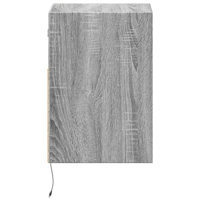 TV-seinäkaapit LED-valoilla 2 kpl harmaa Sonoma 41x31x45 cm