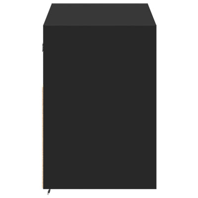 TV-seinäkaappi LED-valoilla musta 100x31x45 cm