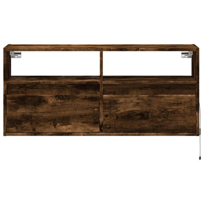 Savutammi tv-seinäkaappi Hairi 100x31x45cm (led-valoilla)