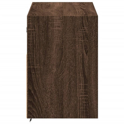 TV-seinäkaappi LED-valoilla ruskea tammi 100x31x45 cm