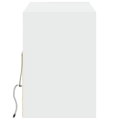 TV-seinäkaappi LED-valoilla valkoinen 130x31x45 cm