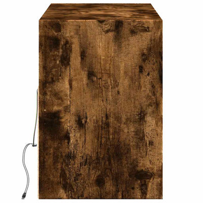 Savutammi tv-seinäkaappi Hairi 130x31x45cm (led-valoilla)